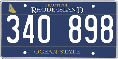 RI license plate 340898