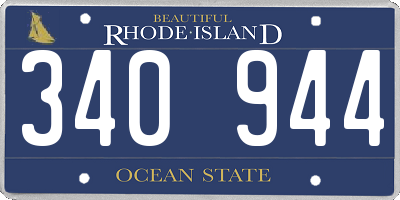 RI license plate 340944