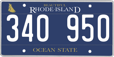 RI license plate 340950