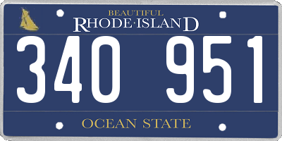 RI license plate 340951