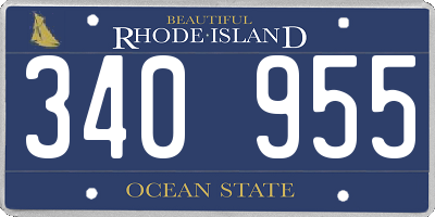 RI license plate 340955