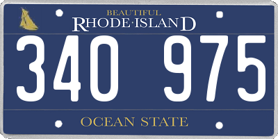 RI license plate 340975