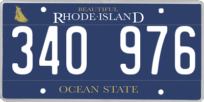 RI license plate 340976