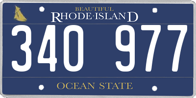 RI license plate 340977