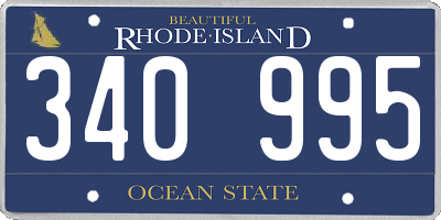 RI license plate 340995
