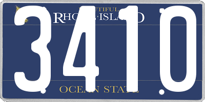 RI license plate 3410