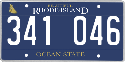 RI license plate 341046