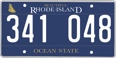 RI license plate 341048