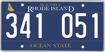 RI license plate 341051