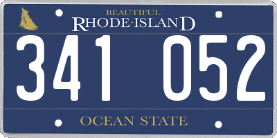 RI license plate 341052