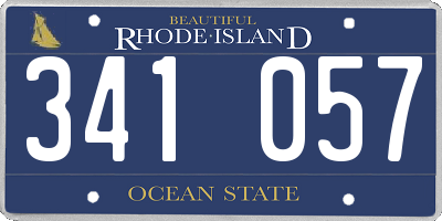 RI license plate 341057