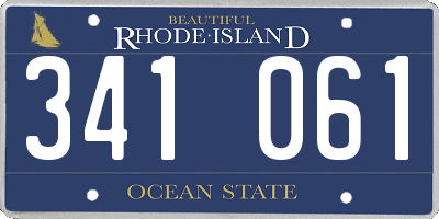 RI license plate 341061