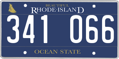 RI license plate 341066