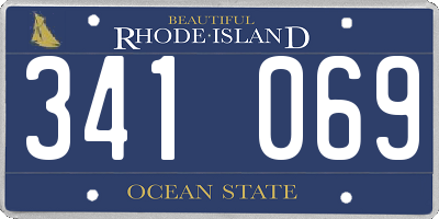 RI license plate 341069