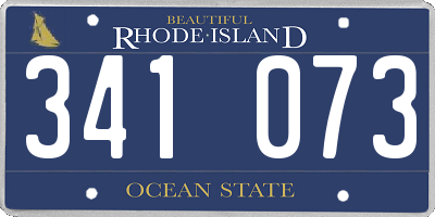 RI license plate 341073