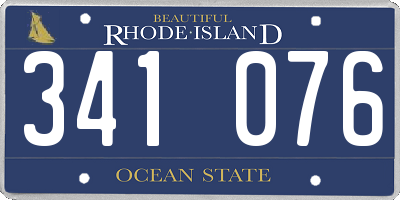 RI license plate 341076
