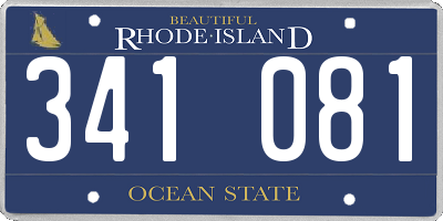 RI license plate 341081