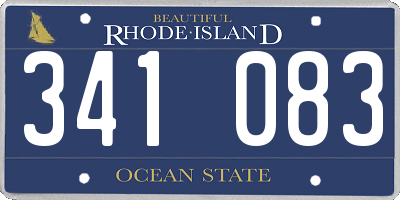 RI license plate 341083