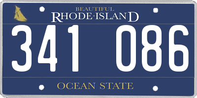 RI license plate 341086