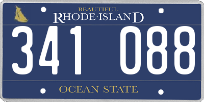 RI license plate 341088