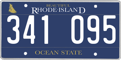 RI license plate 341095