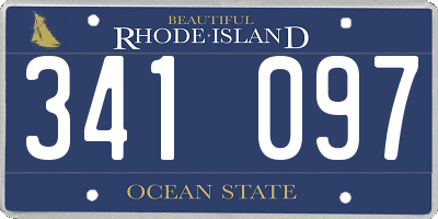 RI license plate 341097