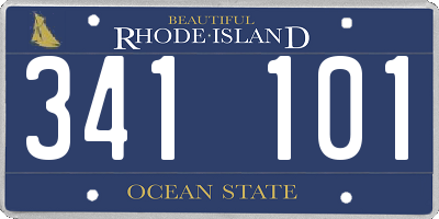 RI license plate 341101