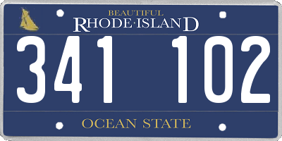 RI license plate 341102
