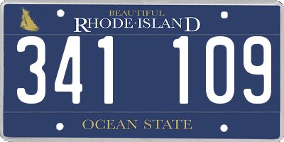 RI license plate 341109