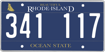 RI license plate 341117
