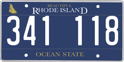 RI license plate 341118