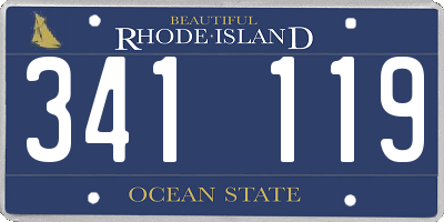 RI license plate 341119