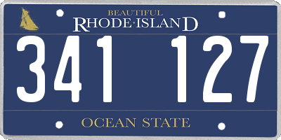 RI license plate 341127