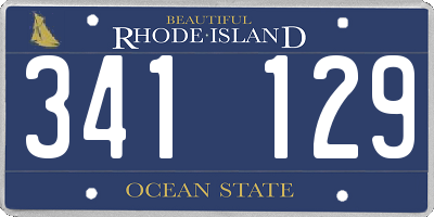RI license plate 341129