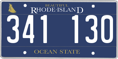 RI license plate 341130