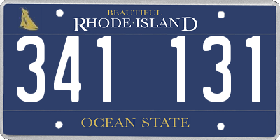 RI license plate 341131