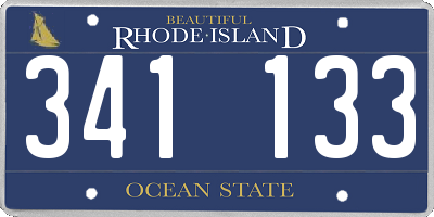 RI license plate 341133
