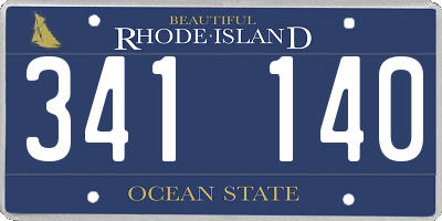 RI license plate 341140