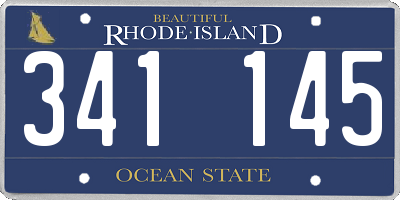 RI license plate 341145