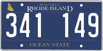 RI license plate 341149