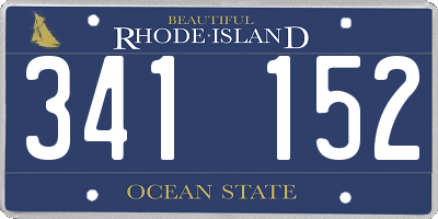 RI license plate 341152