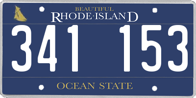RI license plate 341153