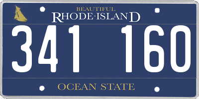 RI license plate 341160