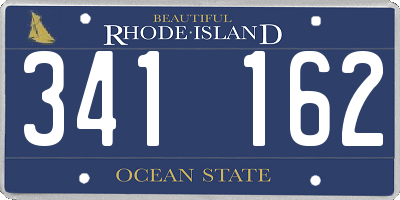 RI license plate 341162