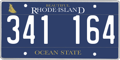 RI license plate 341164