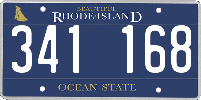 RI license plate 341168