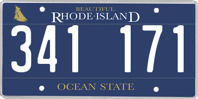 RI license plate 341171