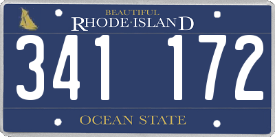 RI license plate 341172