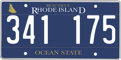 RI license plate 341175