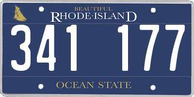 RI license plate 341177